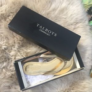 Talbots | NEW w/box sz 7 gold golden sandles
